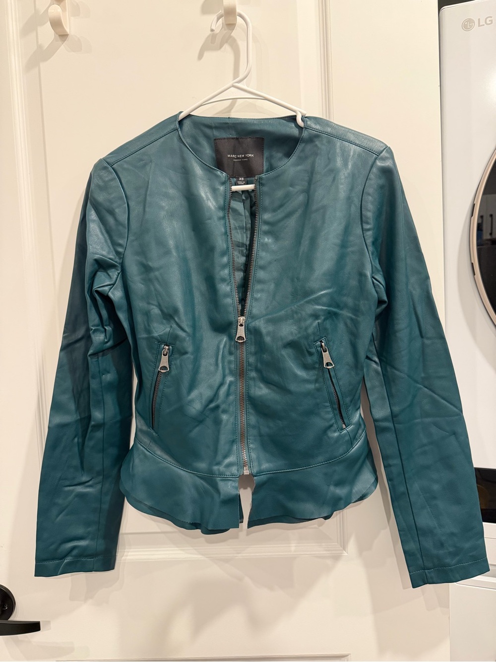 Marc New York Leather Zip-Front Jacket